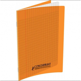 Cahier conquérant pique 17x22 32P orange polypro