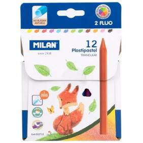 Boite de 12 triangle couleur plastipastel milan