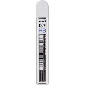Crayon étui de 12 mines uni 0.7MM HB