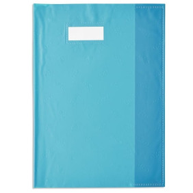 Protège cahier A4 bleu turquoise