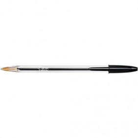 Stylo bic cristal noir pointe moyenne - Vendu à l'unité