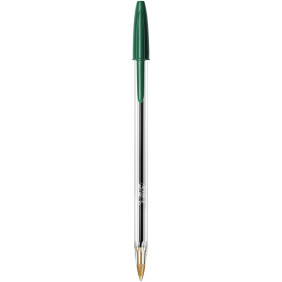 Stylo bic cristal vert pointe moyenne - Vendu à l'unité