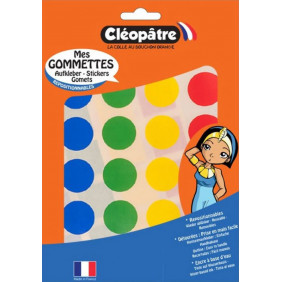 72 gommettes de 40mm 4 couleurs