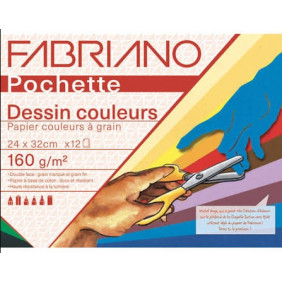Pochette dessin vive couleur 24*32 160G