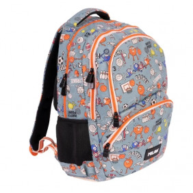 Sac à dos scolaire 4 fermetures éclair (25 L)