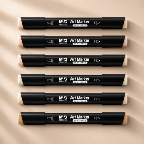 Marqueur 6 couleurs double pointe
