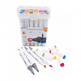 Marqueurs double pointe 24 couleurs