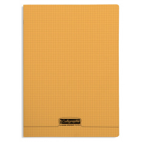 Calligraphe 18338C - Cahier Agrafé Orange A4 96p Petits Carreaux Polypro
