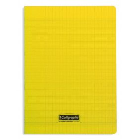 Cahier Ligne 8000 A4, 140p.70 feuilles 90 g piquées, couv. PP jaune