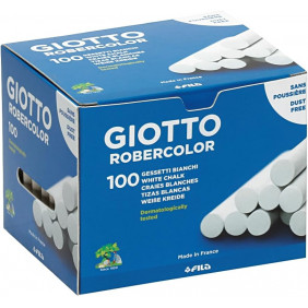 Boîte 100 craies Giotto robercolor blanc