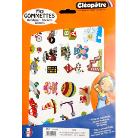 Gommettes jouets et transports