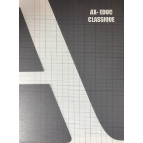 Cahier pique 17*22 96P polypro gris - AX EDUC