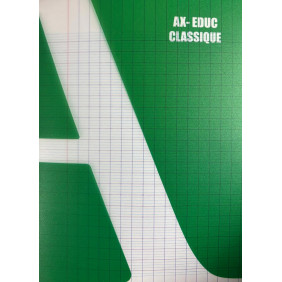 Cahier pique 17*22 96P vert Polypro - AX-EDUC