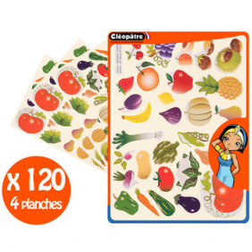 Gommettes fruits et légumes