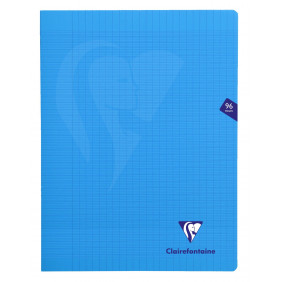 Clairefontaine 323361C Cahier Agrafé Bleu 24x32 96p Grands Carreaux