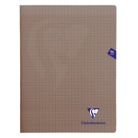 Clairefontaine 363361C Gris - 24x32 cm - 96 Pages Grands Carreaux