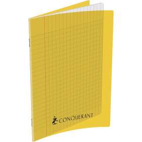 Cahier conquérant 17x22 96P jaune polypro