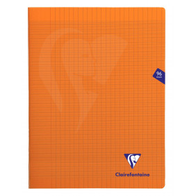 Cahier piqué 24x32 polypro 96 pages seyes mimesys orange