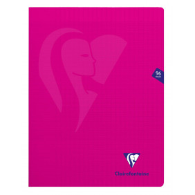 Clairefontaine 313361C Cahier Agrafé Rose 24x32 96p Grands Carreaux