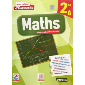 Mon cahier d'habilités Maths 1ère A - JD éditions