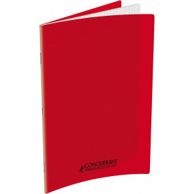 Cahier pique 24*32 96P rouge polypro
