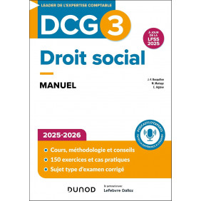 DCG 3 Droit social - Manuel 2025-2026