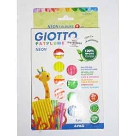 GIOTTO Patplume - Assortiment de pâte à modeler 8 x 33g couleurs fluo