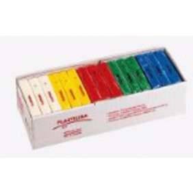 BOITE 15 PAIN 350G PLASTILINA 5 COULEURS ASSORTIES