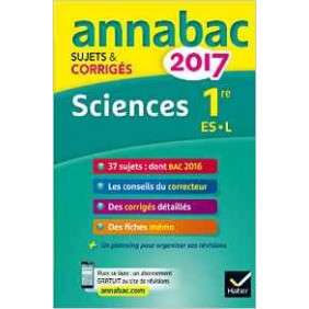 ANNALES ANNABAC 2017 SCIENCES 1RE ES, L