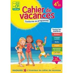 CAHIER DE VACANCES DE LA GS AU CP, 5-6 ANS