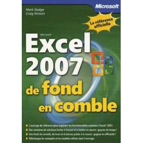 EXCEL 2007 - DE FOND EN COMBLE - LIVRE + SITE WEB