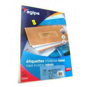 ETIQUETTE INVISIBLE 105*37 ETUI 1600