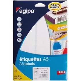 ETUI A5 384  ETIQUETTES BLANC 15*50