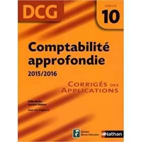 COMPTABILITE APPROFONDIE 2015/2016 EPREUVE 10 DCG