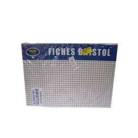 FICHE BRISTOL 148*210 BLANC QUADRILLAGE 5