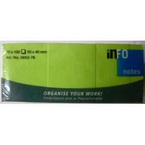 POST-IT NOTE 40*50 COULEUR  LOT 12 ASSORTIES