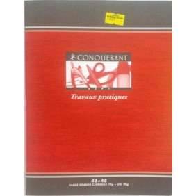 CAHIER PIQUE 24*32. 48PAGES POLYPROPYLENE ROUGE 90GRS SEYES