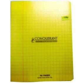 CAHIER PIQUE 24*32. 48PAGES POLYPROPYLENE JAUNE 90GRS SEYES