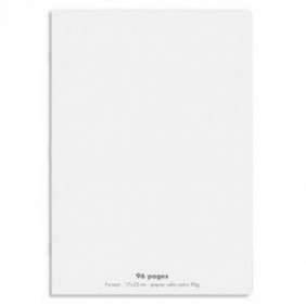 CAHIER 96PAGES 24*32 SEYES POLYPROP¨YLENE BLANC