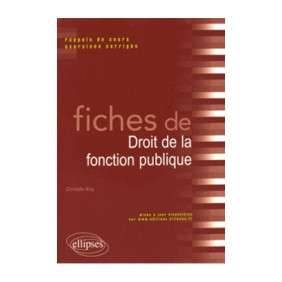 FICHES DE DROIT DE LA FONCTION PUBLIQUE