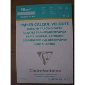 CLAIREFONTAINE BLOC CALQUE SUPERIEUR ENCOLLE A4 50F 90 95G