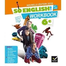 Anglais 6e A1-A2 So english ! - Workbook