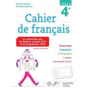 Cahier de français 4e cycle 4 - Grand Format Edition 2019
