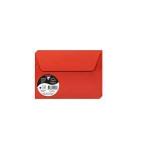 ENVELOPPE ROUGE CORAIL 114*162 ADHESIVE 120G PAQUET 20