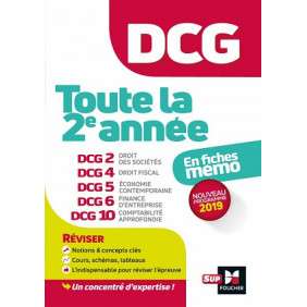 DCG : TOUTE LA 2E ANNEE DU DCG 2, 4, 5, 6, 10 EN FICHES - REVISION