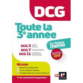 DCG : TOUTE LA 3E ANNEE DU DCG 3, 7, 11 EN FICHES - REVISION