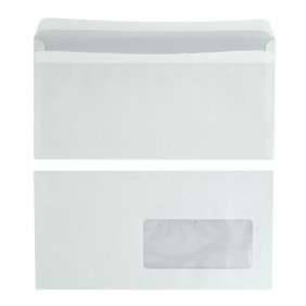 ENVELOPPE BLANCHE AUT ADHES FENETRE 11*22  A BANDE 1571