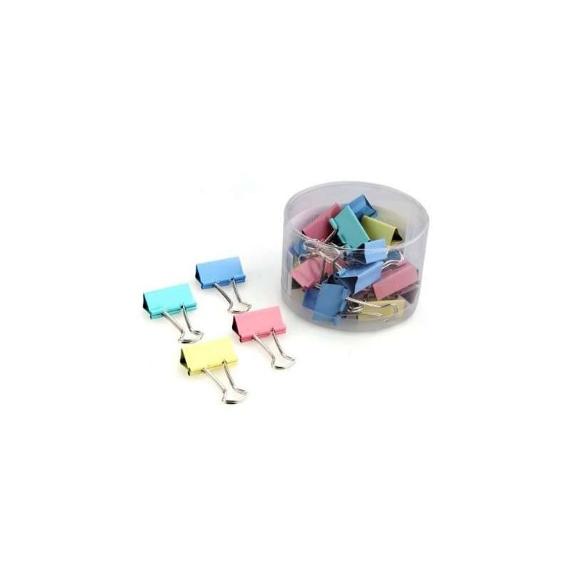 Pinces double clip colorées largeur: 32 mm - 10 pinces