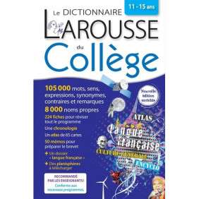 DICTIONNAIRE LAROUSSE DU COLLEGE