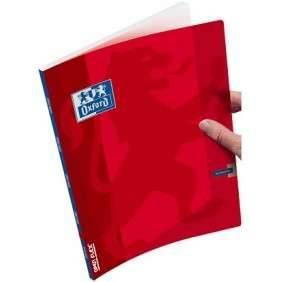 CAHIER OXFORD PIQUE 17*22 SEYES ROUGE